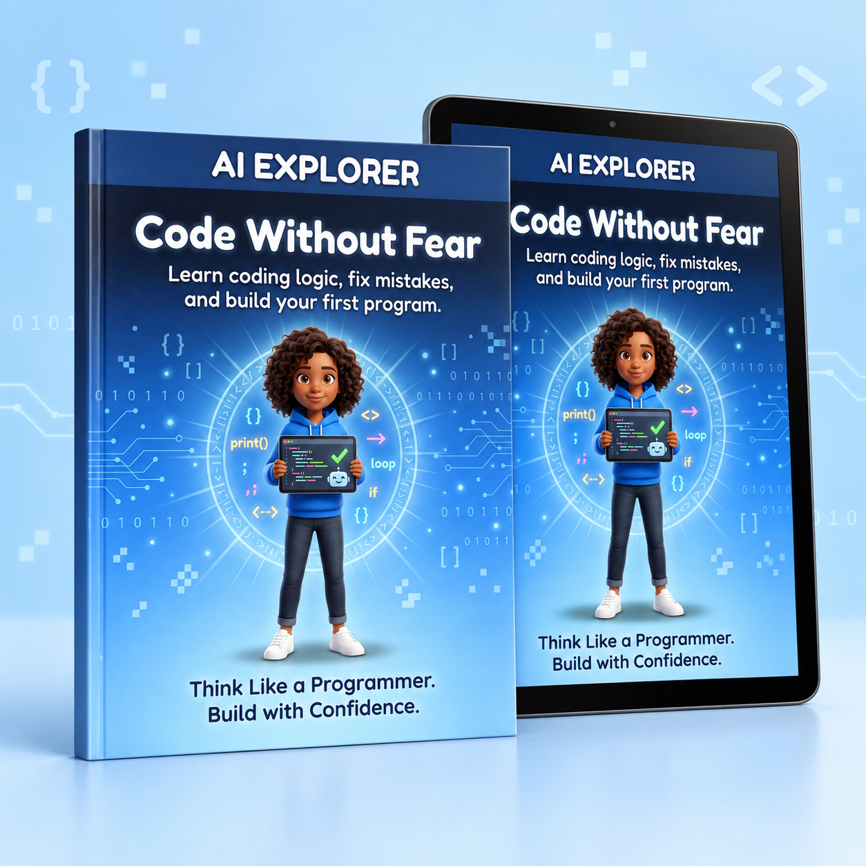 Code Without Fear activity workbook product mockup