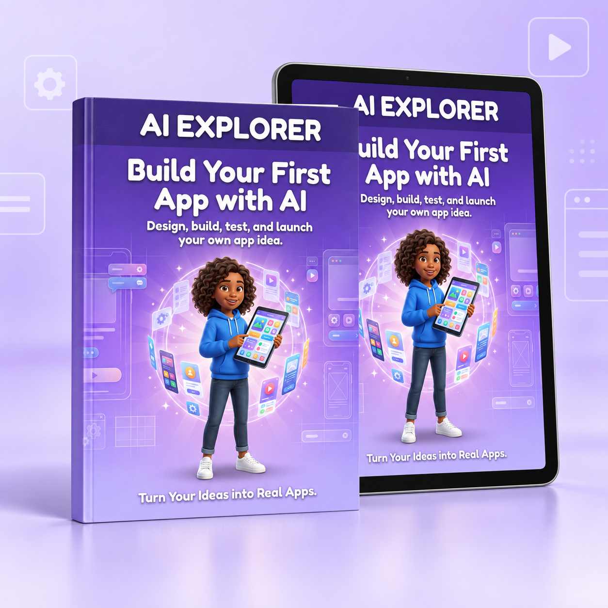 Build Your First App with AI activity workbook product mockup